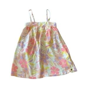 ROXY GIRL-LOVE SO SOFT STRAPPY DRESS-WHITE FLORAL DRESS-SIZE 4